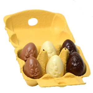  Echt Eierdoosje met 6 paaseitjes 