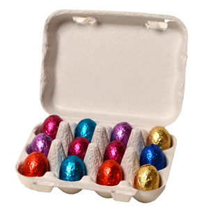  Eierdoosje met 12 kwarteleitjes als paasgeschenk bestellen